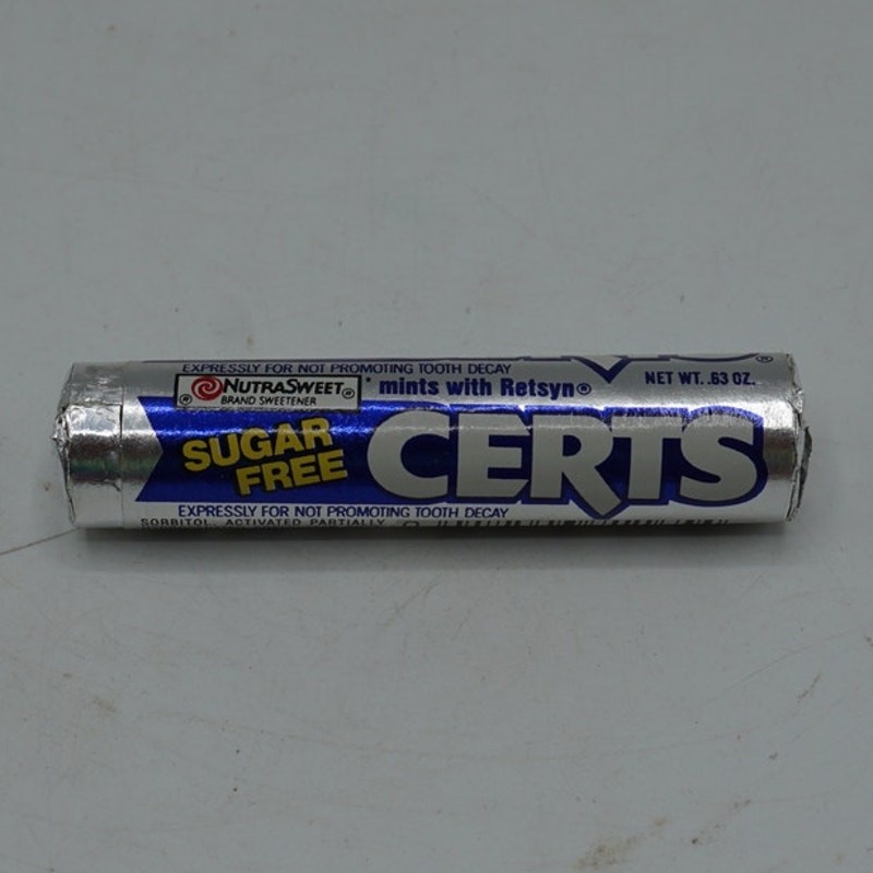 Certs Breath Mints Sugar Free Nutra Sweet 1980's NOS For Display Certs Breath Mints Sugar Free Nutra Sweet 1980's NOS For Display