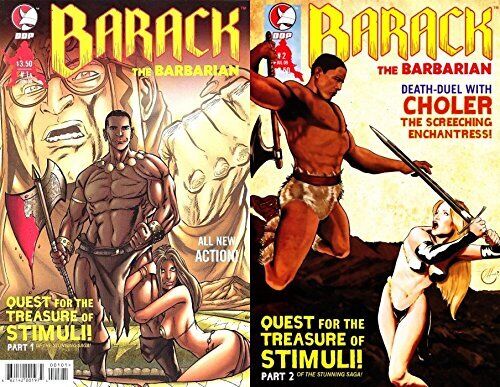 Barack the Barbarian: Quest for Treasure of Stimuli #1-2 (2009) DDP - 2 Comics