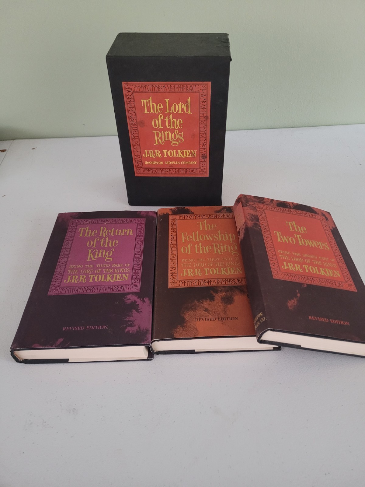 The Lord Of The Rings 1965 Box Set 2nd Ed JRR Tolkien Mixed 3rd/4th Print Map