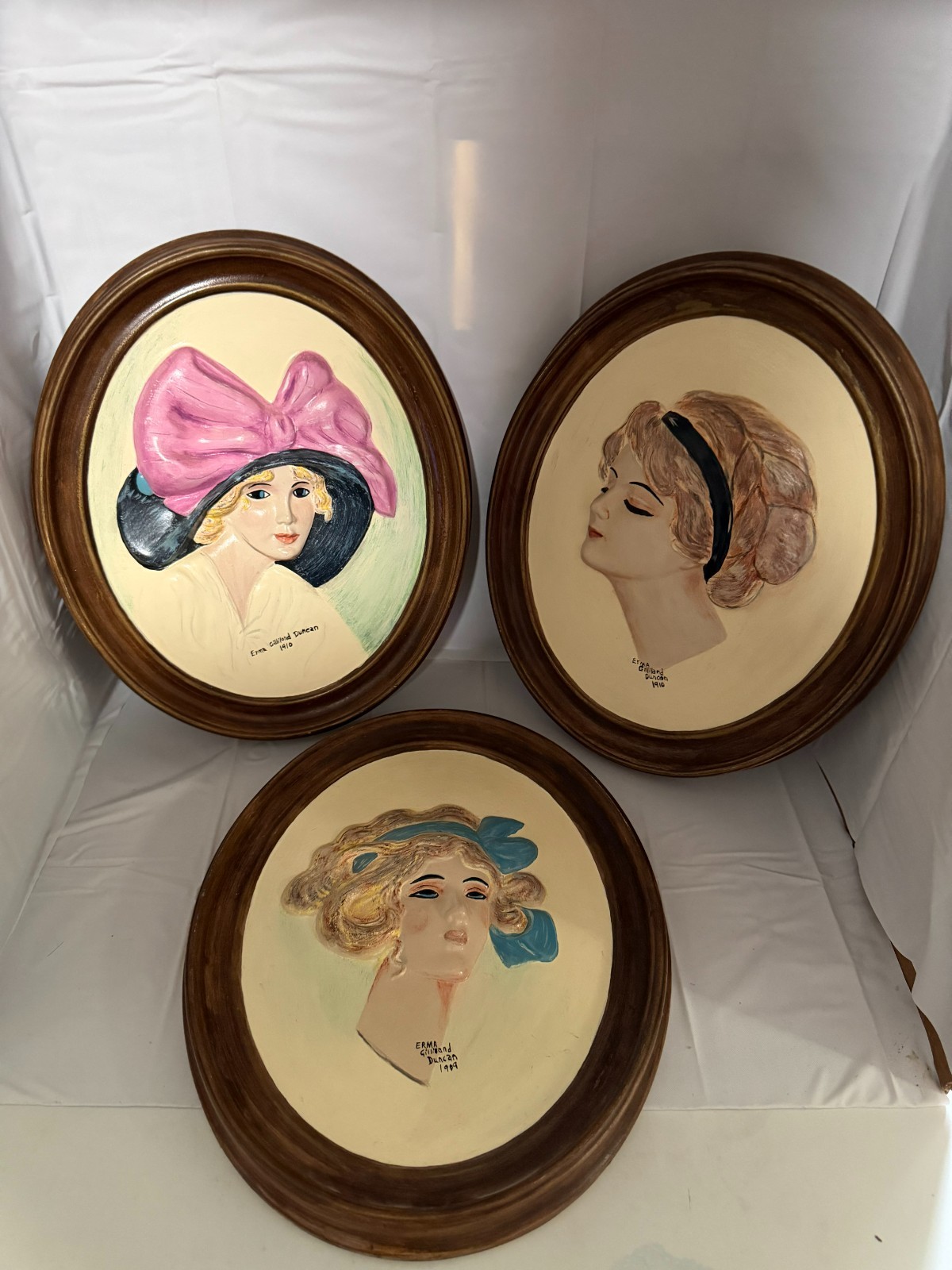 Vintage 1970\'s Erma Gilliland Duncan Ceramic Wall Plaques