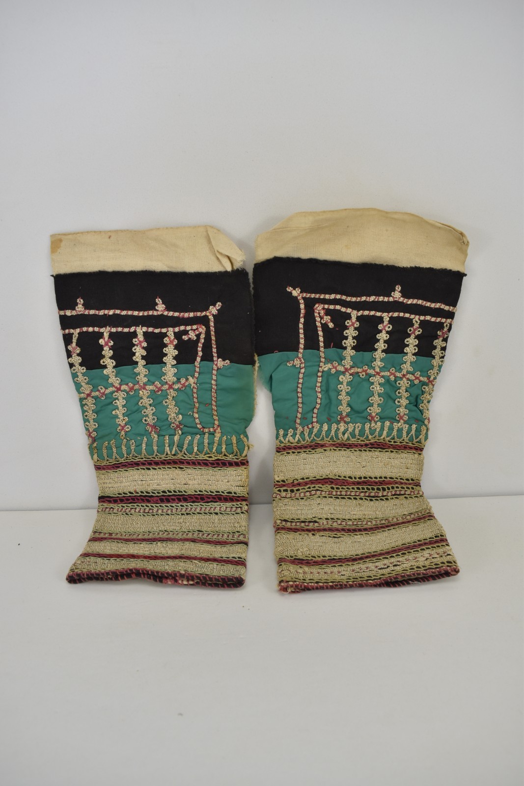 Pair Of Traditional Textile Pieces Handmade Cuffs Sleeves Decorative Garment Pair Of Traditional Textile Pieces Handmade Cuffs Sleeves Decorative Garment