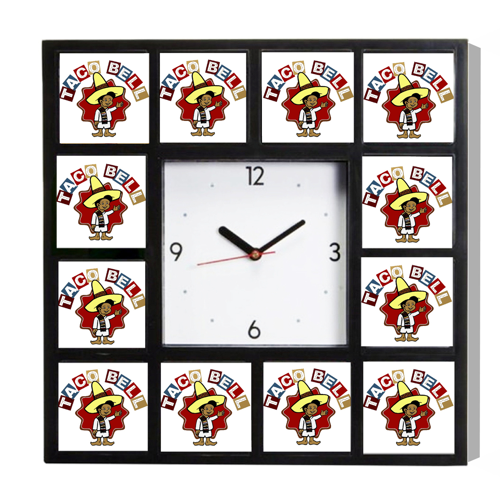 Taco Bell retro 1962 classic logo advertising Clock Taco Bell retro 1962 classic logo advertising Clock