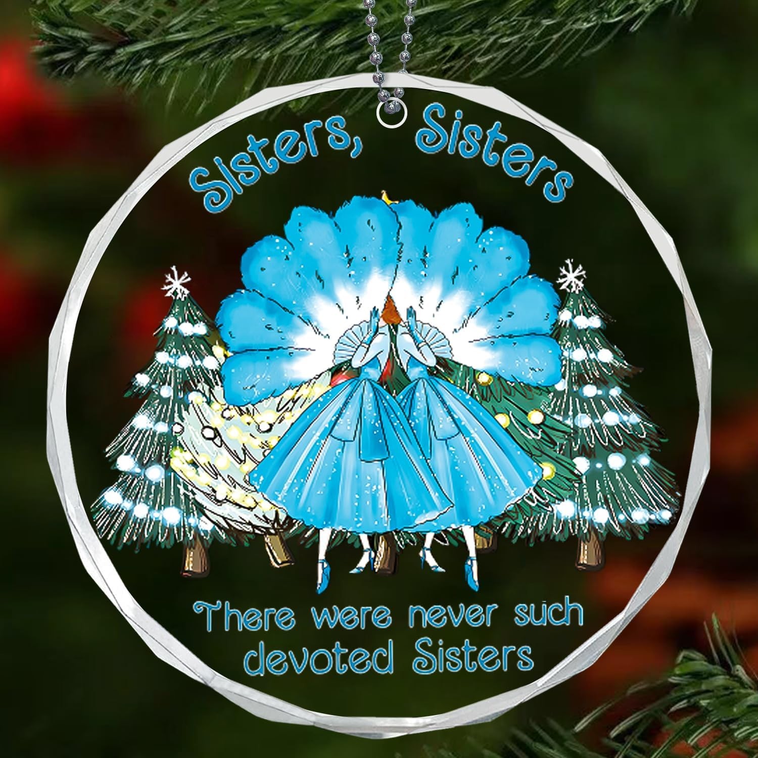 Sister Ornament, White Christmas Sisters Ornaments for Best Friend Sister Ornament, White Christmas Sisters Ornaments for Best Friend