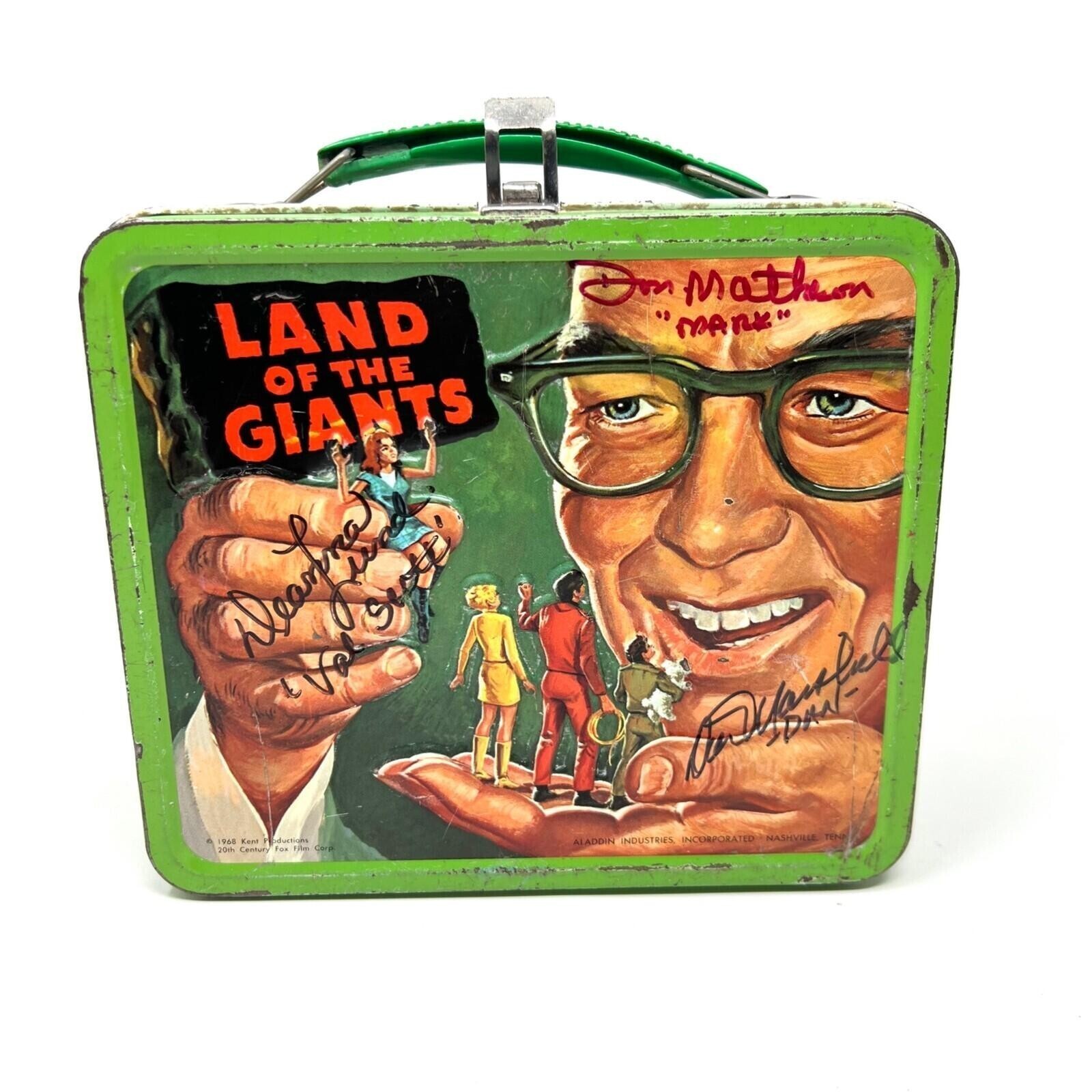 Vintage 1968 Land Of The Giants Metal Lunchbox Metal Lunch Box Autograph 3 times Vintage 1968 Land Of The Giants Metal Lunchbox Metal Lunch Box Autograph 3 times