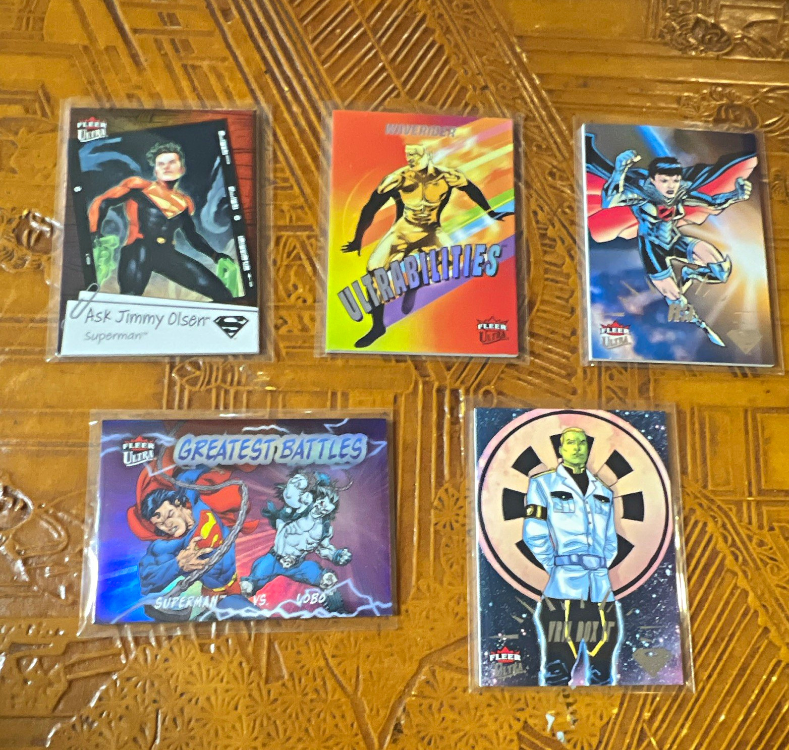 1996 Fleer Ultra Superman 10-Card Trading Card Lot Inserts Ultrabilities Lobo