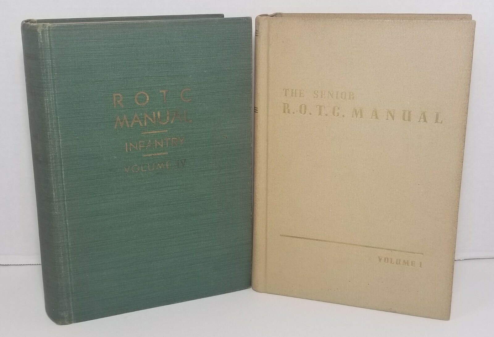 2 Vintage ROTC Manuals Books Infantry Senior 1947 1951 Army