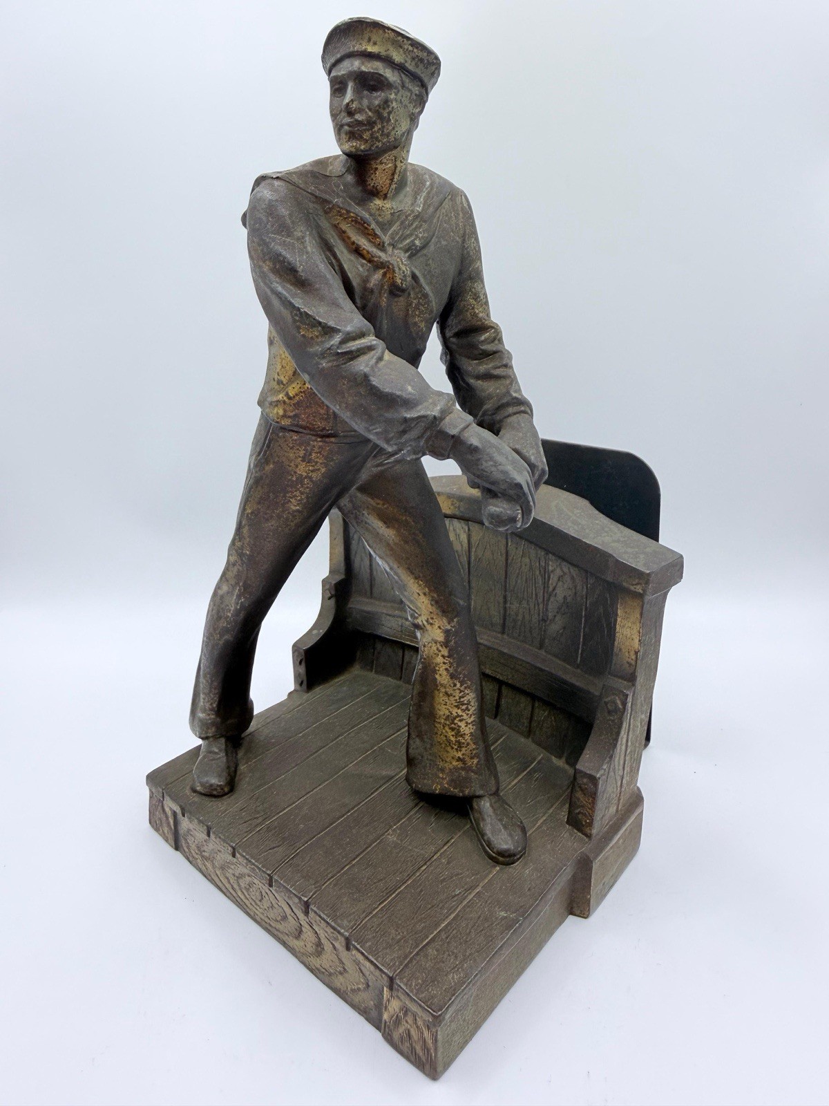 Antique Kronheim Oldenbusch Nautical Sailor Letter Rack, Desk Holder, 1923