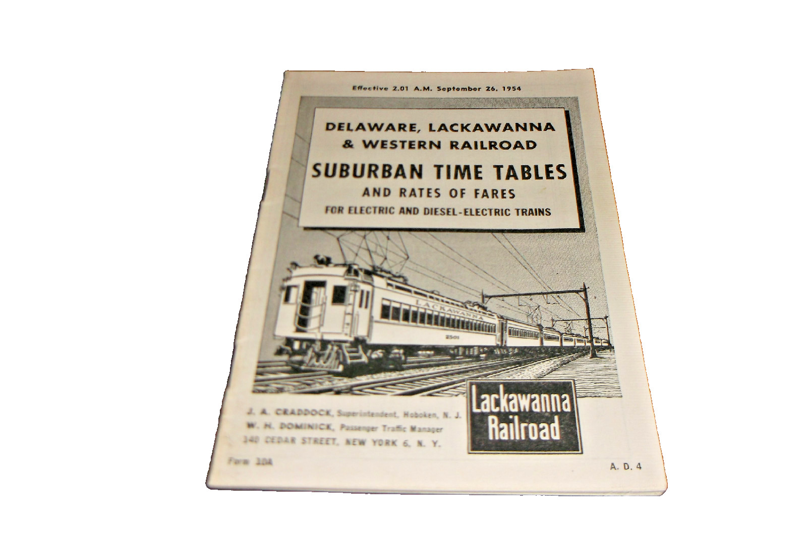 SEPTEMBER 1954 DELAWARE LACKAWANNA & WESTERN DL&W SUBURBAN PUBLIC TIMETABLES SEPTEMBER 1954 DELAWARE LACKAWANNA & WESTERN DL&W SUBURBAN PUBLIC TIMETABLES
