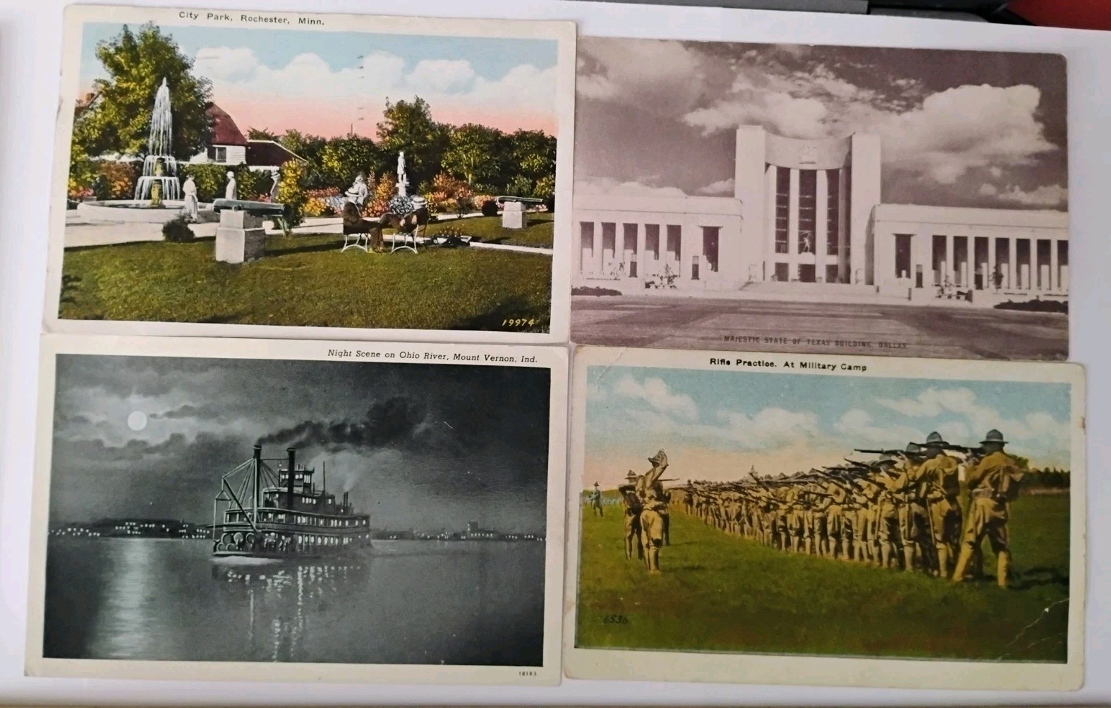 4 Vtg Antique Postcards Mixed Views MN IN Military WW1 Era Posted Unposted Lot 4 Vtg Antique Postcards Mixed Views MN IN Military WW1 Era Posted Unposted Lot