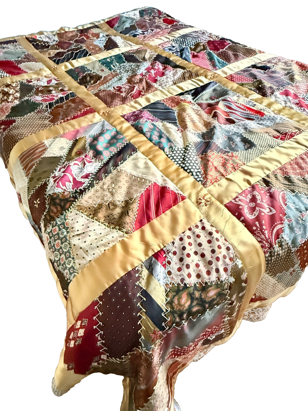 Vintage Modern Crazy Quilt ZZ874 Vintage Modern Crazy Quilt ZZ874
