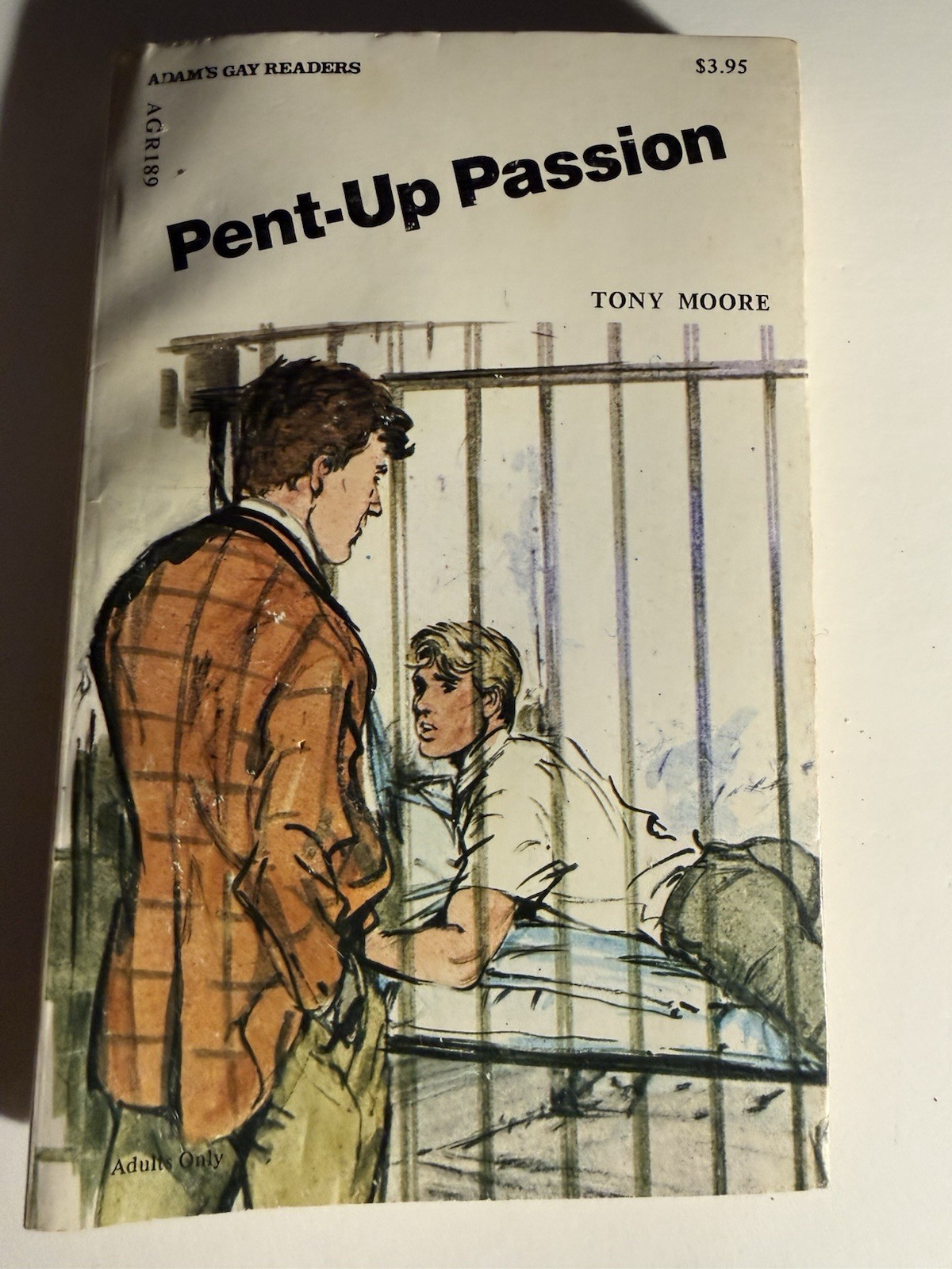 PENT UP PASSION -1988 TONY MOORE - ADAMS GAY READERS PULP NOVEL GAY INTEREST
