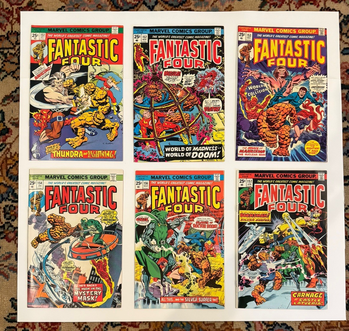 FANTASTIC FOUR LOT OF 18 VF+ BRONZE AGE CLASSIC COMICS #151-191 & GIANT & RECORD FANTASTIC FOUR LOT OF 18 VF+ BRONZE AGE CLASSIC COMICS #151-191 & GIANT & RECORD