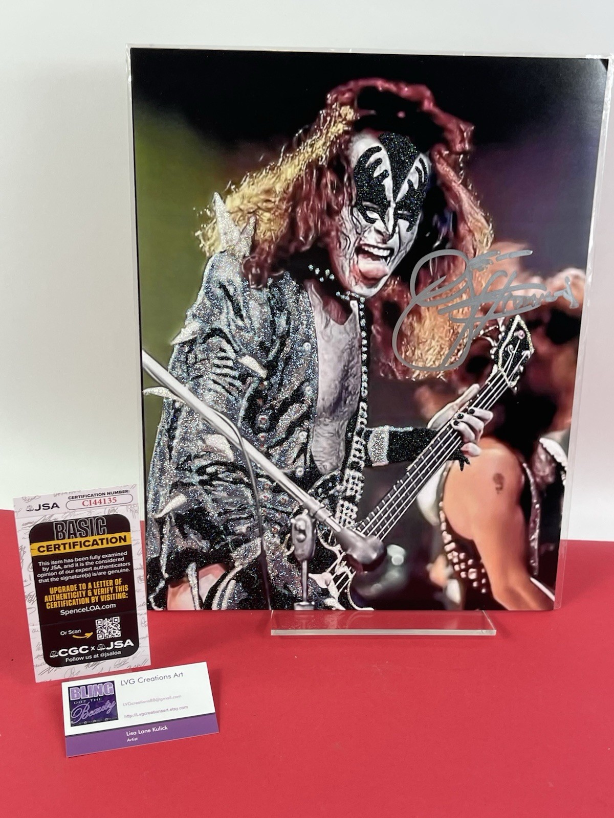 Gene Simmons signed KISS METALLIC 