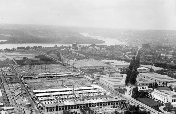 Aerial View of Washington DC Ca 1916-1919 Historic Old Photograph Aerial View of Washington DC Ca 1916-1919 Historic Old Photograph