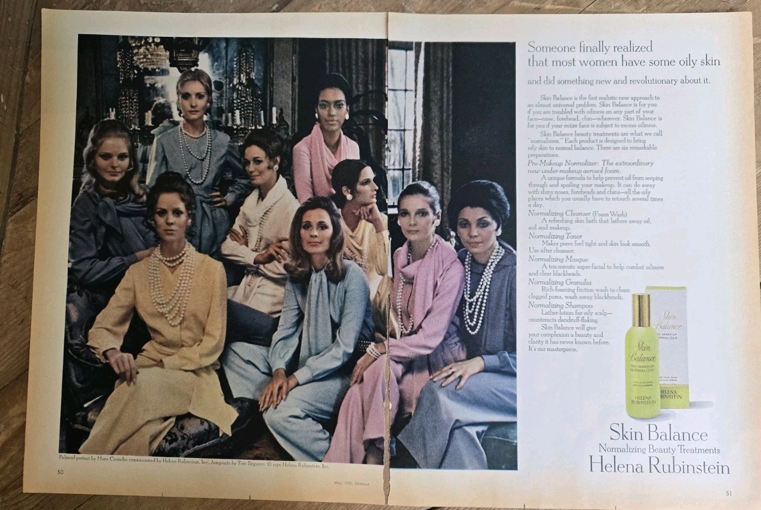 1970 Helena Rubinstein Skin Balance Cosmetic Cosindas Portrait Vintage Ad 1970 Helena Rubinstein Skin Balance Cosmetic Cosindas Portrait Vintage Ad