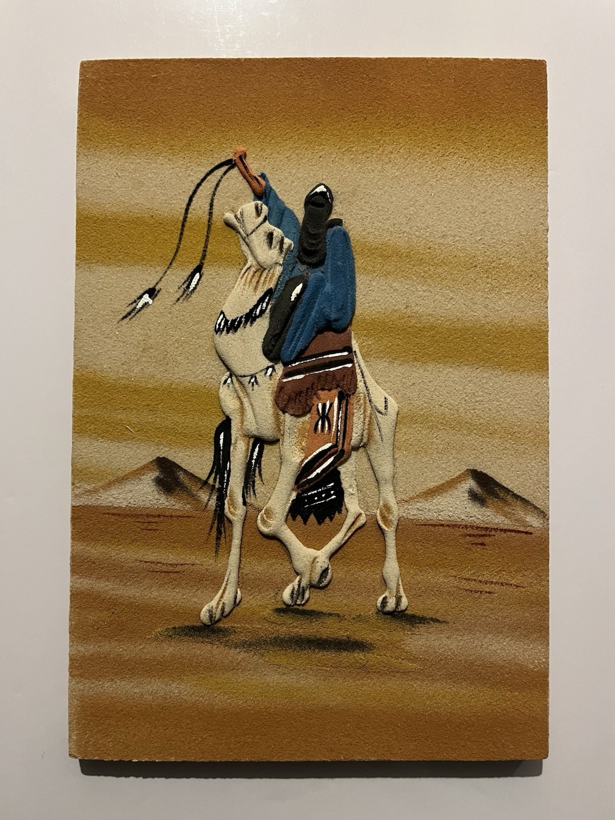 Handmade Sand Painting Art by Tuareg Berber Algeria Sahara Desert Africa Handmade Sand Painting Art by Tuareg Berber Algeria Sahara Desert Africa