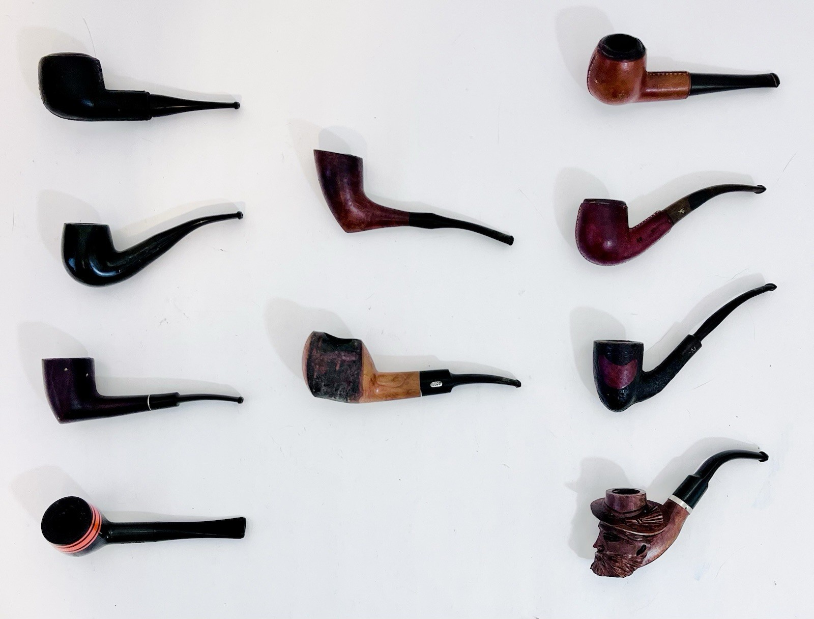 Vintage Tobacco Pipes Lot Of 10 Pipes - Various Makers Vintage Tobacco Pipes Lot Of 10 Pipes - Various Makers