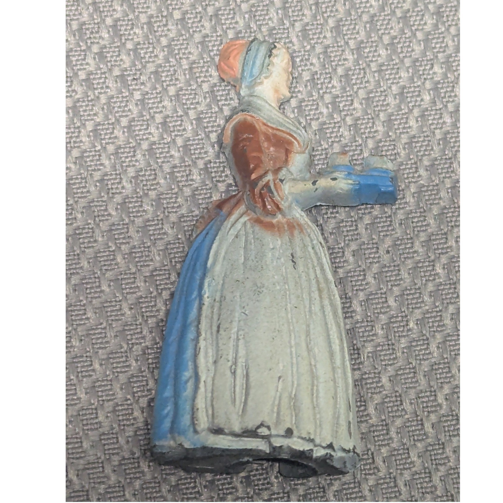Vintage 1920s Baker Chocolate Girl Die Cast Metal Pencil Sharpener Advertising Vintage 1920s Baker Chocolate Girl Die Cast Metal Pencil Sharpener Advertising