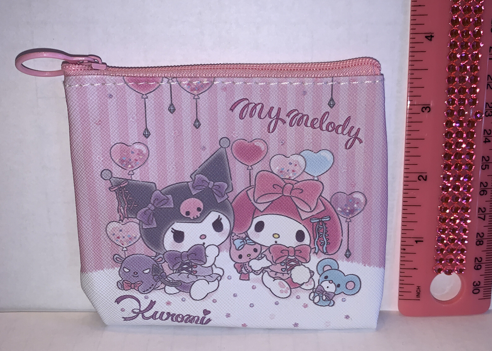 Sanrio Kuromi and My Melody Mini Pouch Zipper Coin Purse Sanrio Kuromi and My Melody Mini Pouch Zipper Coin Purse
