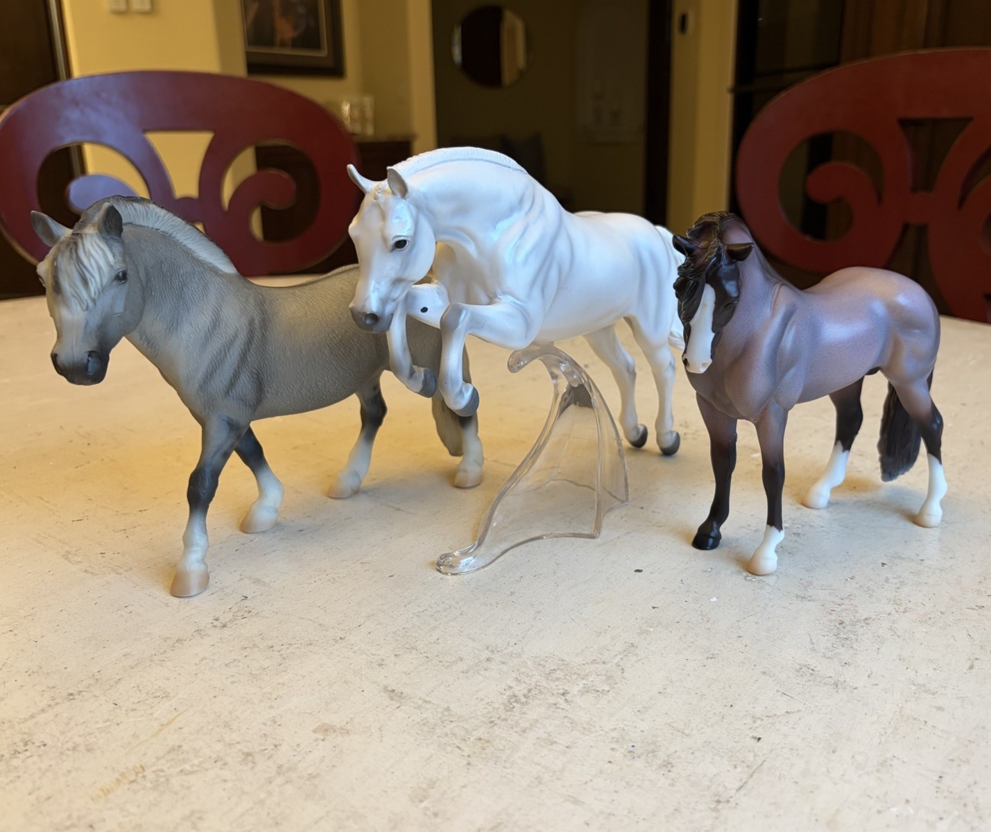 Breyer Pony Lot - Newsworthy, Brookside Pink Magnum, Silver Wolfe