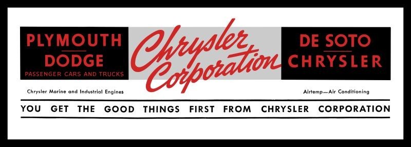1939 Style Chrysler, Dodge, De Soto, Plymouth Metal Sign: 6x18\ 1939 Style Chrysler, Dodge, De Soto, Plymouth Metal Sign: 6x18\