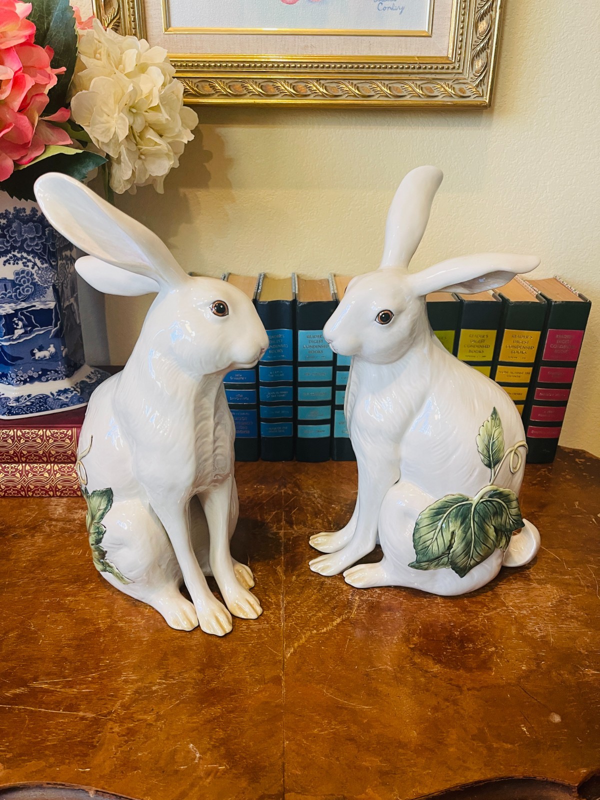 Pair Vintage Large Fitz and Floyd 13\