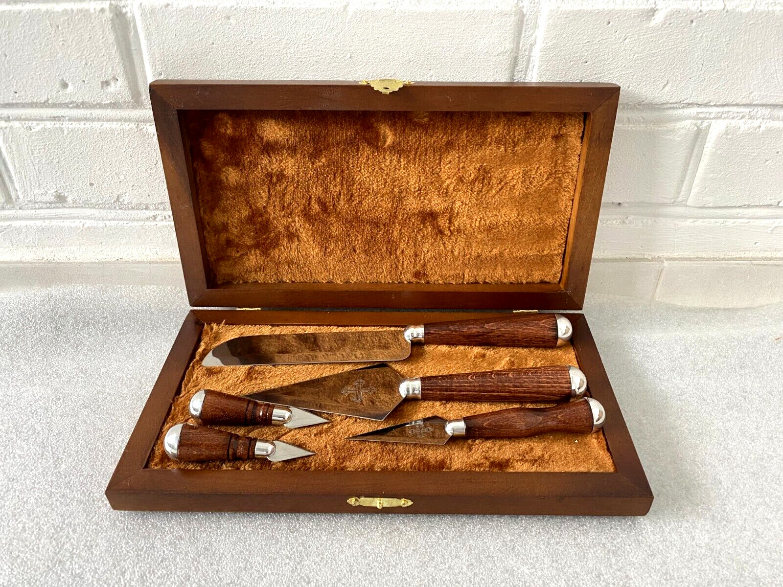 5 pcs Set Orthodox Church Altar Lance Proskomedia Liturgy Sharp Spears with Box