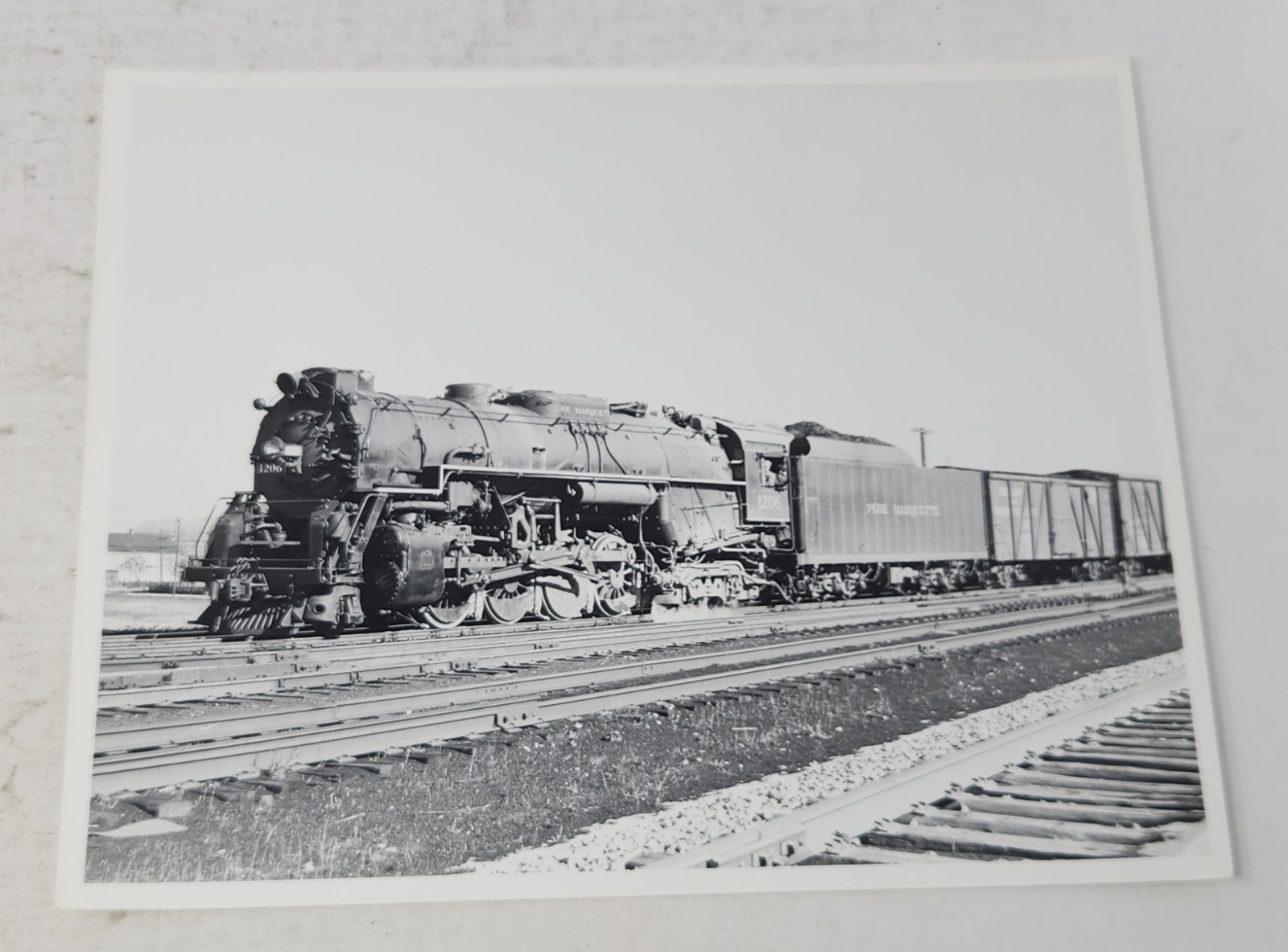 Vintage 1940 Pere Marquette Steam Locomotive 1206 Photo Chicago Sid Davies Vintage 1940 Pere Marquette Steam Locomotive 1206 Photo Chicago Sid Davies