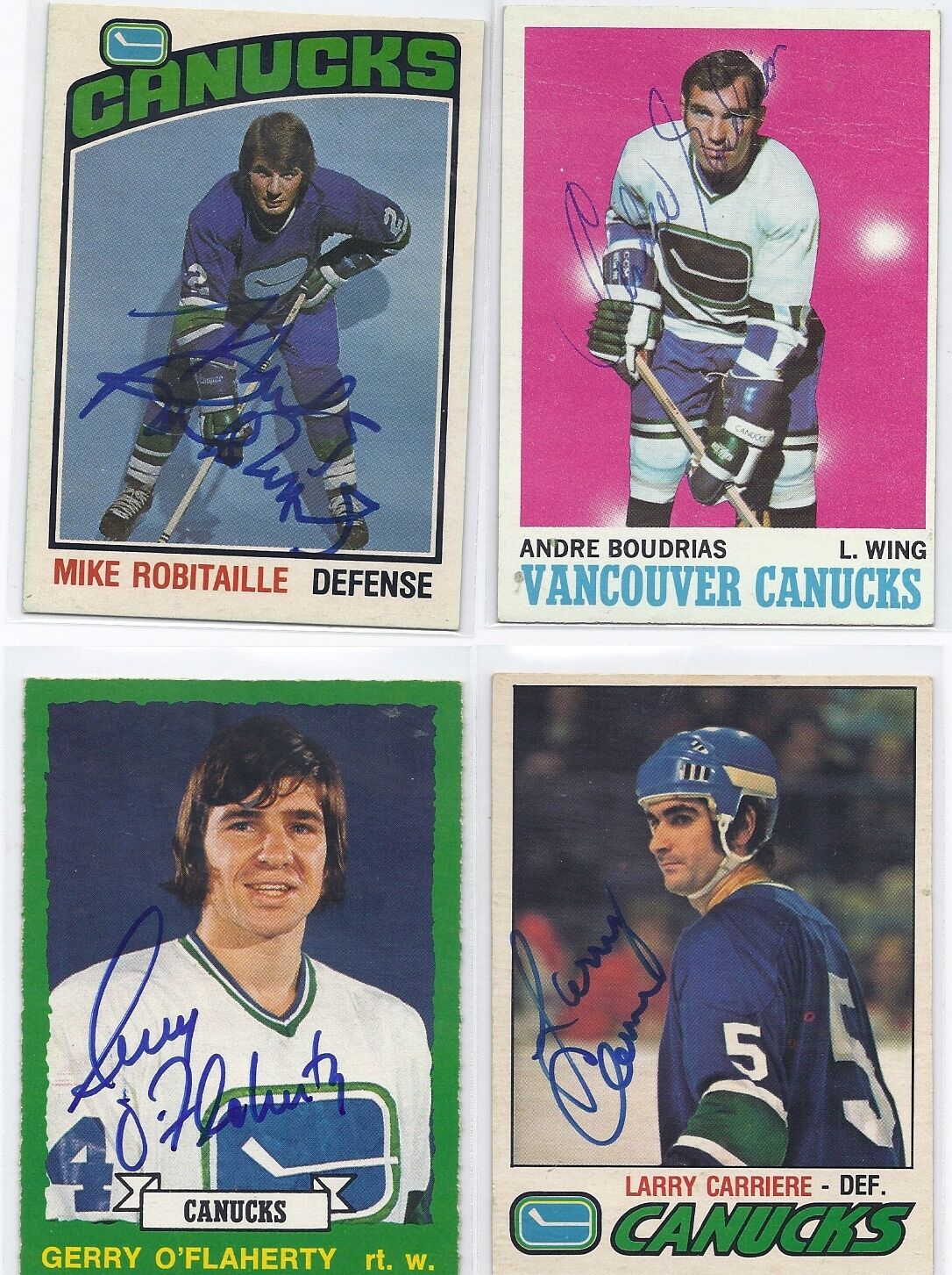 1970-71 Topps #121 Andre Boudrias Vancouver Canucks Signed Autographed Card