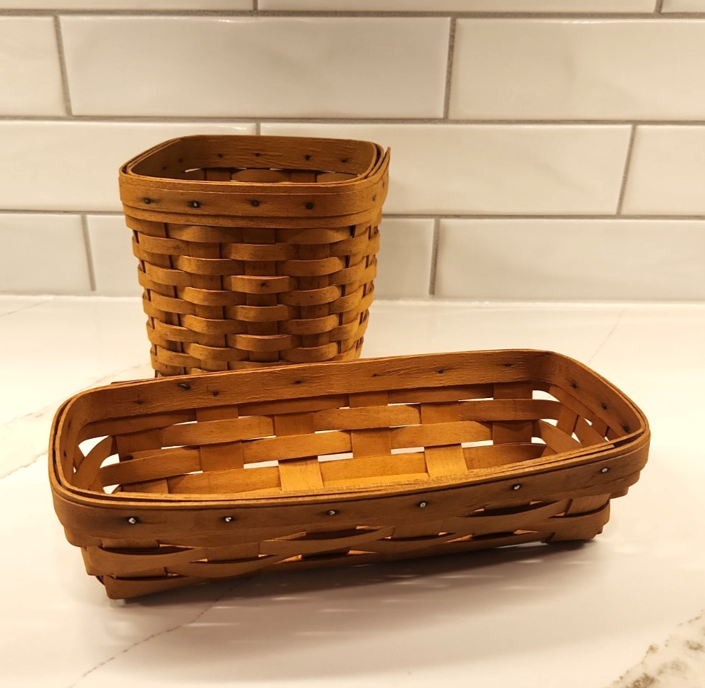 2 Longaberger Baskets- No Liners or Protectors Good condition Late 90s