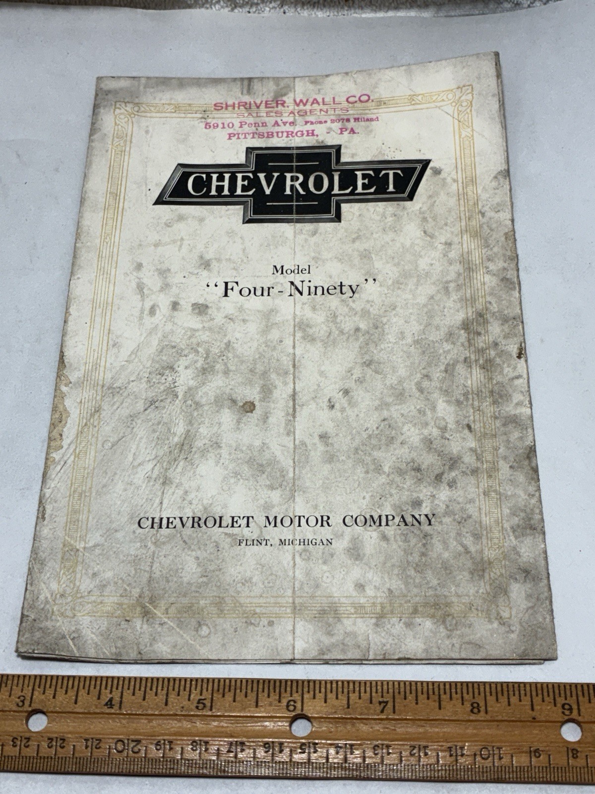 Antique 1918 1919 Chevrolet Model Four Ninety Fold Out Sale Brochure Antique 1918 1919 Chevrolet Model Four Ninety Fold Out Sale Brochure