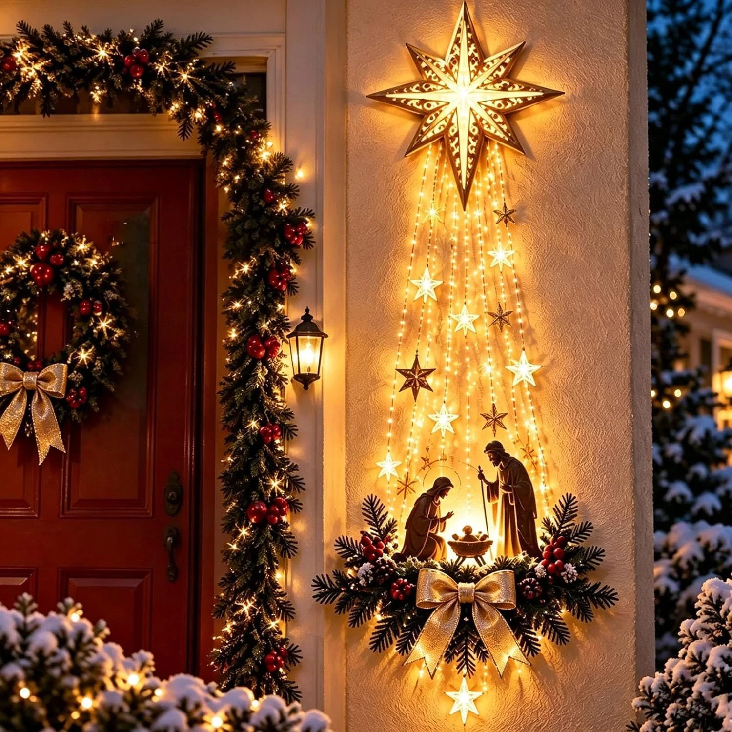 Bethlehem Star of Faith Lighted Nativity Wall Decor Christmas LED Religious Wall Bethlehem Star of Faith Lighted Nativity Wall Decor Christmas LED Religious Wall