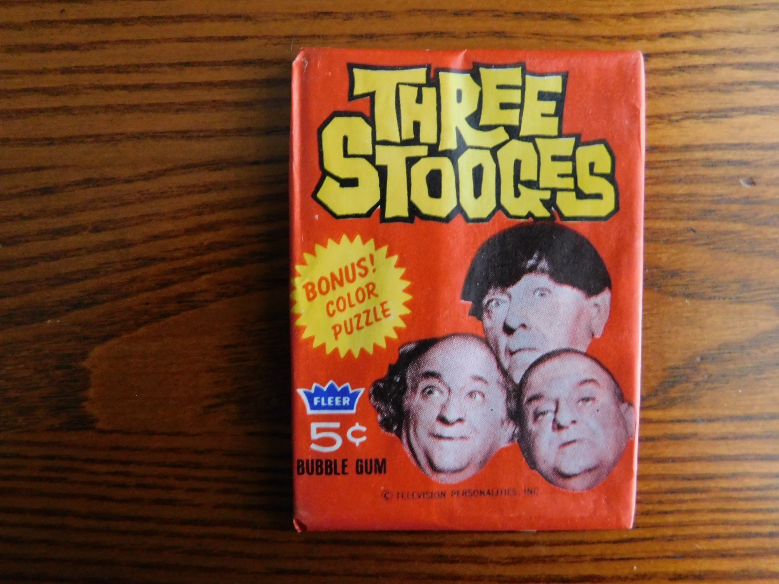 Rare Vintage 1966 Fleer THREE STOOGES Factory Sealed Unopened 5 cent Wax Pack Rare Vintage 1966 Fleer THREE STOOGES Factory Sealed Unopened 5 cent Wax Pack