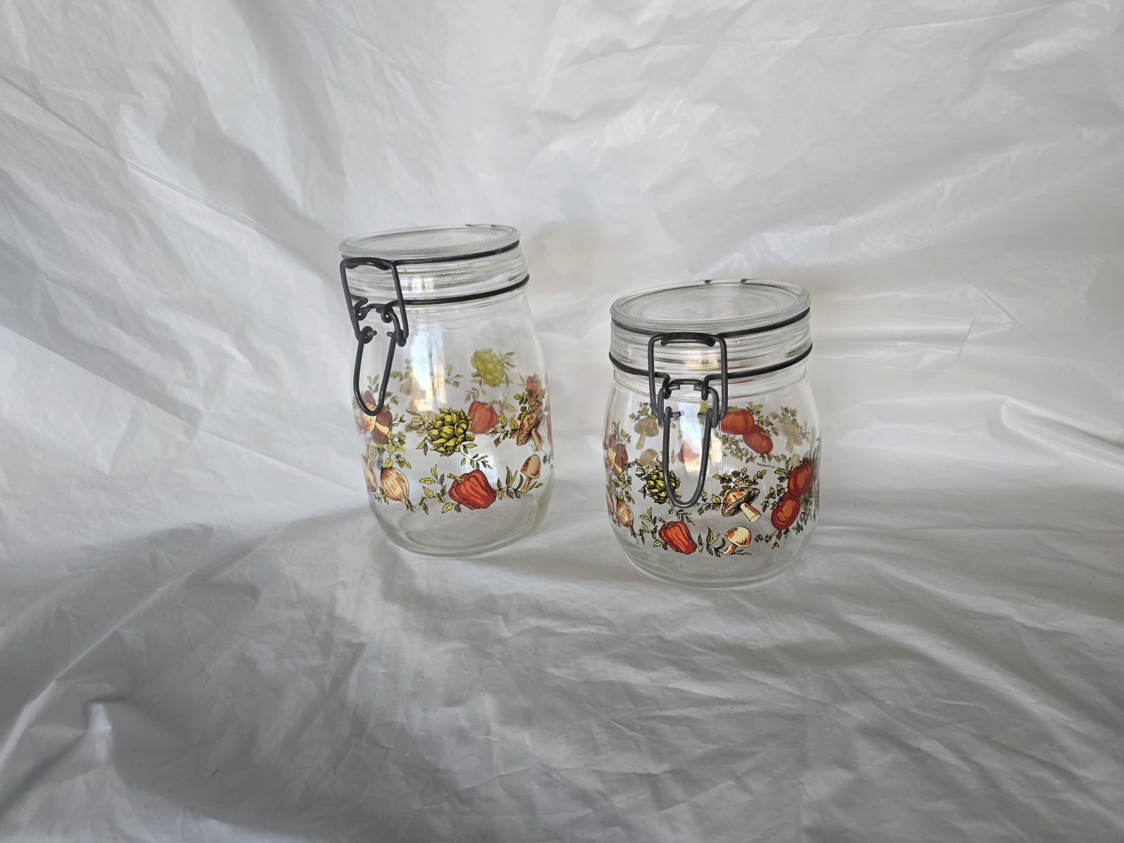 Vintage 1970s Set of 2 Arc Glass Vintage 1970s Set of 2 Arc Glass