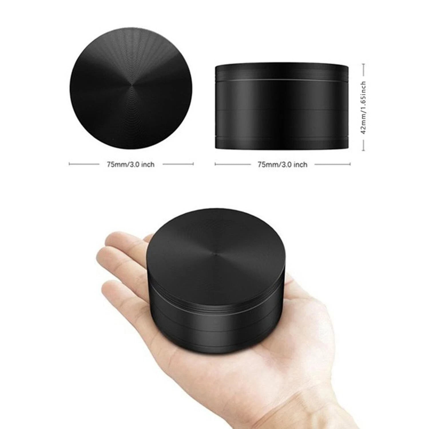 4 Layer 2 inches LARGE Portable Zinc Alloy Grinder Herb Spice Tobacco Grinder ✨ 4 Layer 2 inches LARGE Portable Zinc Alloy Grinder Herb Spice Tobacco Grinder ✨