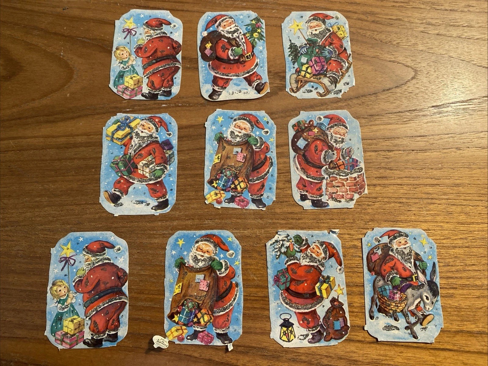 Vintage Kruger West German Scraps ~ Set Of 10 ~ St. Nichols, Santa Clause Vintage Kruger West German Scraps ~ Set Of 10 ~ St. Nichols, Santa Clause