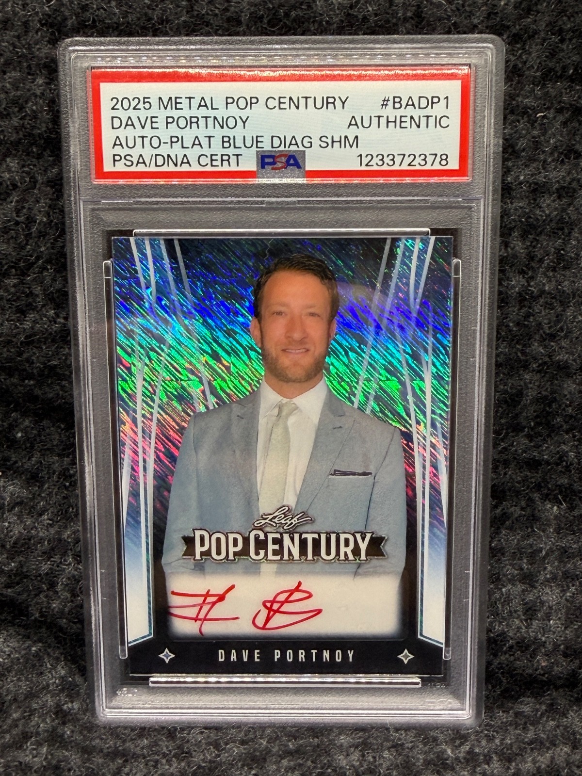 PSA Authentic 2025 Leaf Pop Century - Dave Portnoy - Auto #1/7 - Blue - Barstool PSA Authentic 2025 Leaf Pop Century - Dave Portnoy - Auto #1/7 - Blue - Barstool