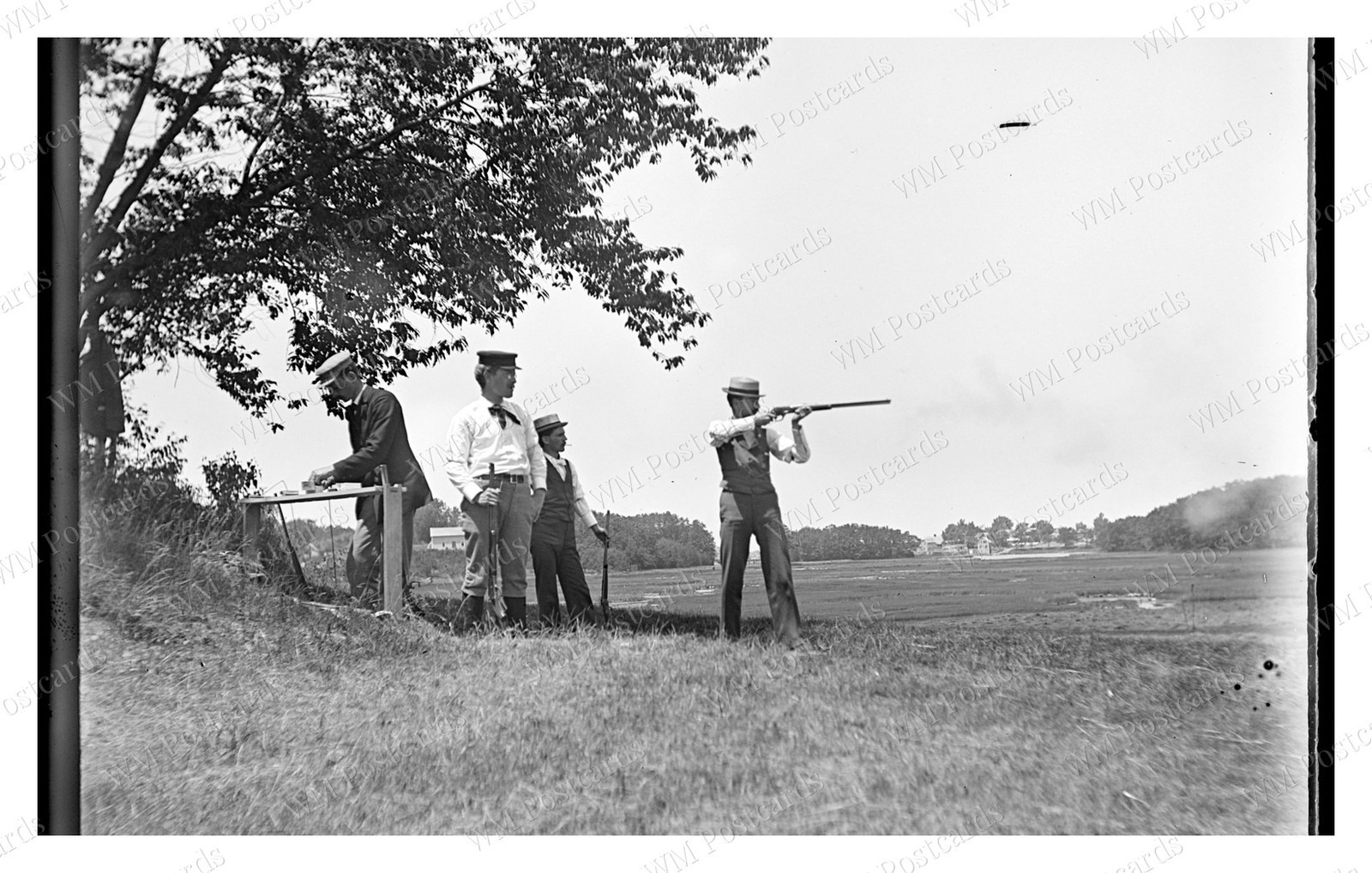 Hingham Massachusetts 1900s Gun Club Shooters Rifles Standard Postcard