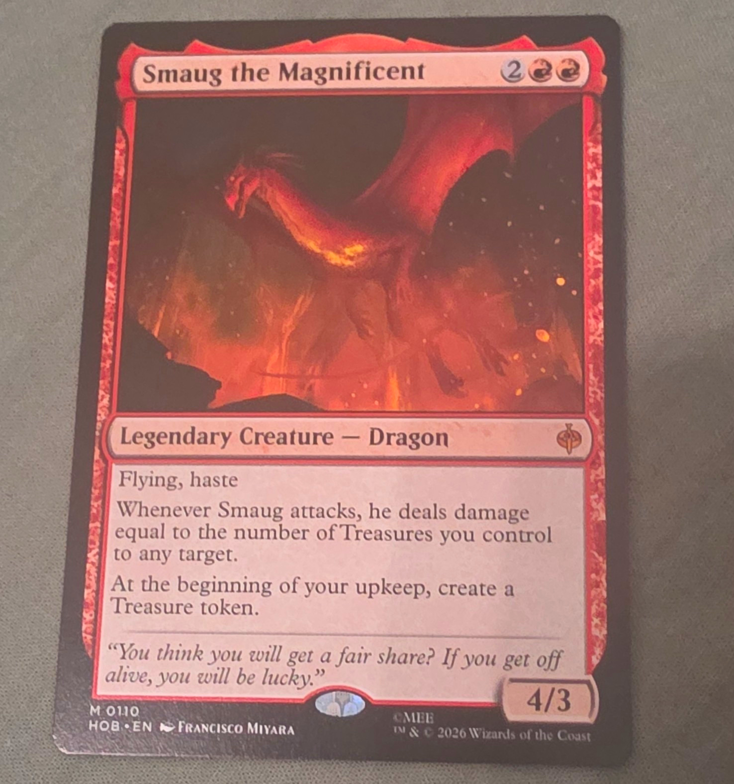 Wizards of the Coast MTG Smaug the Magnificent 0110 The Hobbit Mythic Regular