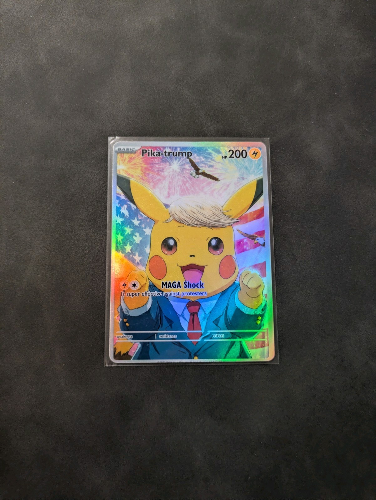 Pika-Trump Pikachu Holographic Display Card Pika-Trump Pikachu Holographic Display Card