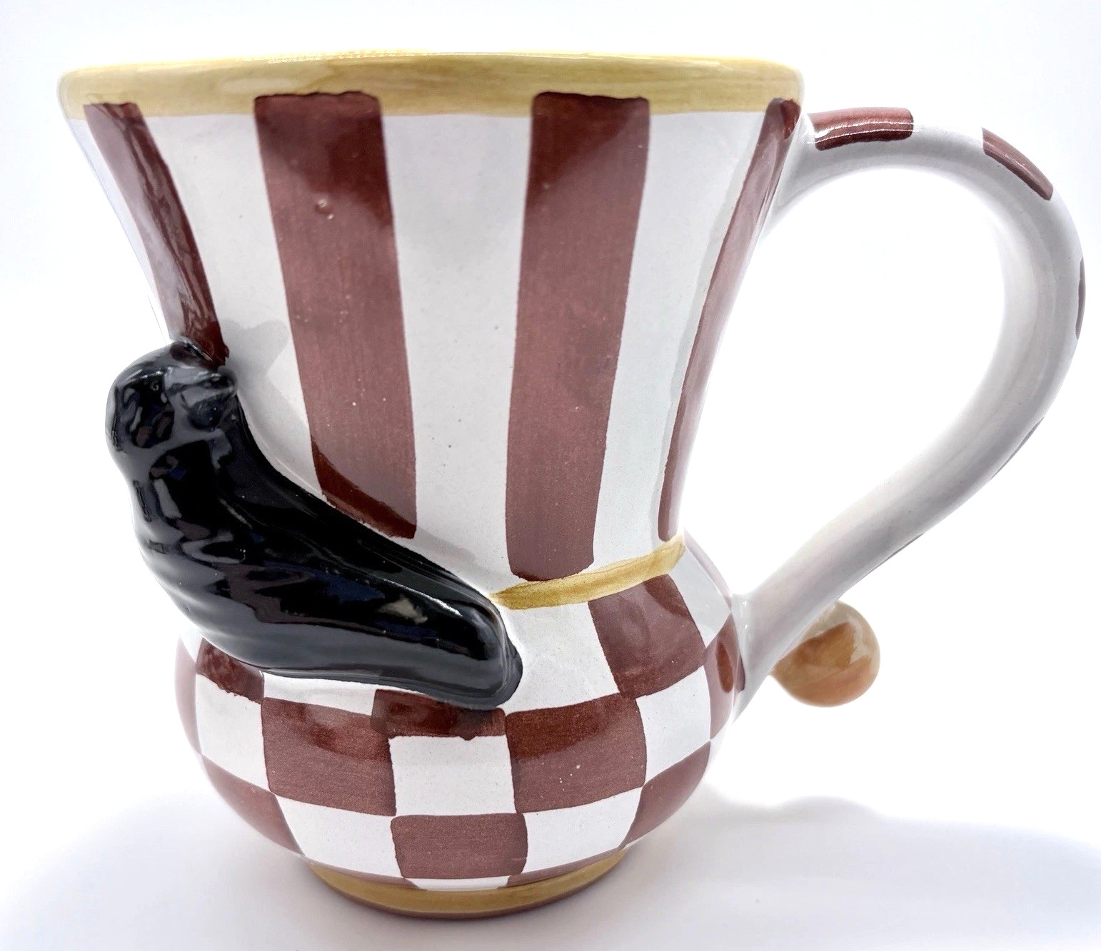 Mackenzie Childs Collectors Series Mug September Edition Blackbird Crow New Mackenzie Childs Collectors Series Mug September Edition Blackbird Crow New