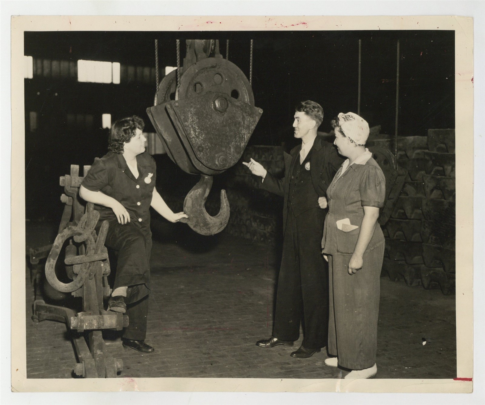 Female Steel Workers 1942 Women Factory Carnegie-Illinois WWII Photo J15509 Female Steel Workers 1942 Women Factory Carnegie-Illinois WWII Photo J15509
