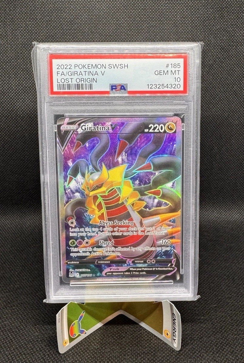 Pokemon TCG Giratina V Full Art 185/196 Lost Origin PSA 10 - Same Day Ship ✅ Pokemon TCG Giratina V Full Art 185/196 Lost Origin PSA 10 - Same Day Ship ✅