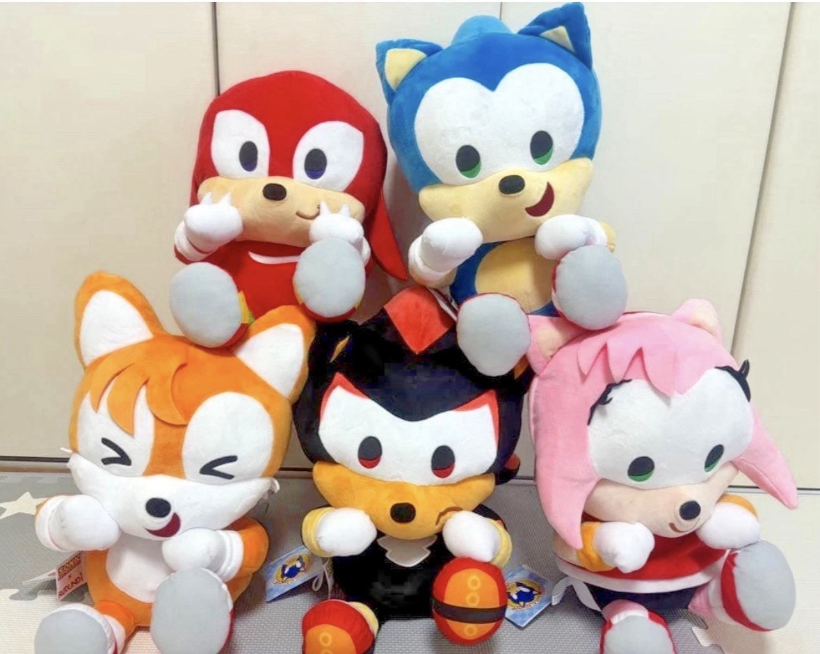 FULL SET OF 5: New Sonic & Friends x Round1 Collab Large 13.8-15.4” Plushies NWT