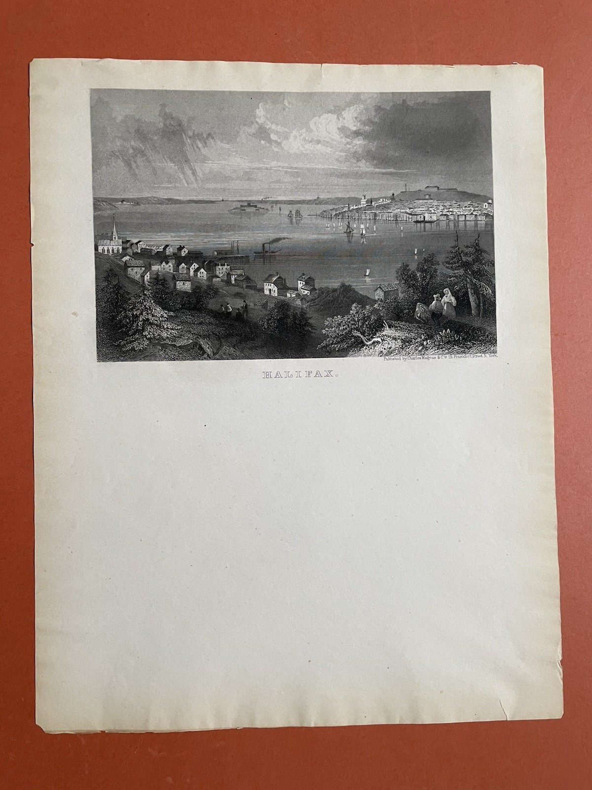 ORIGINAL Engraved Letter Sheet circa 1850 Halifax, Nova Scotia Canada UNUSED ORIGINAL Engraved Letter Sheet circa 1850 Halifax, Nova Scotia Canada UNUSED