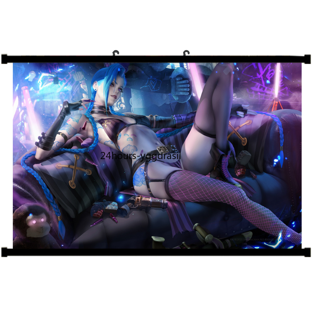 Anime Poster Game Character JINX Wall HD Scroll Poster 60x40cm Multi-version