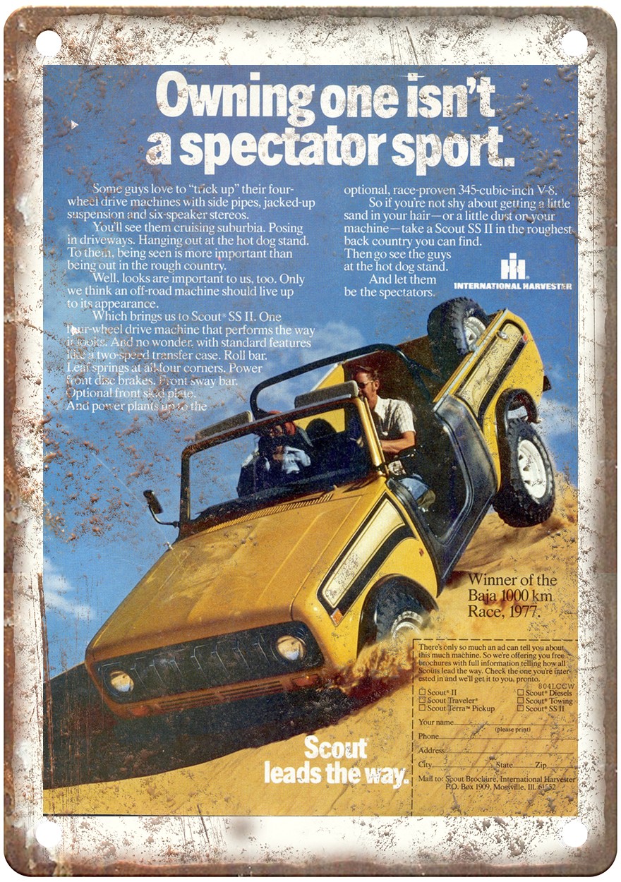 1978 International Vintage Automobile Ad Retro Look Metal Sign AM9027