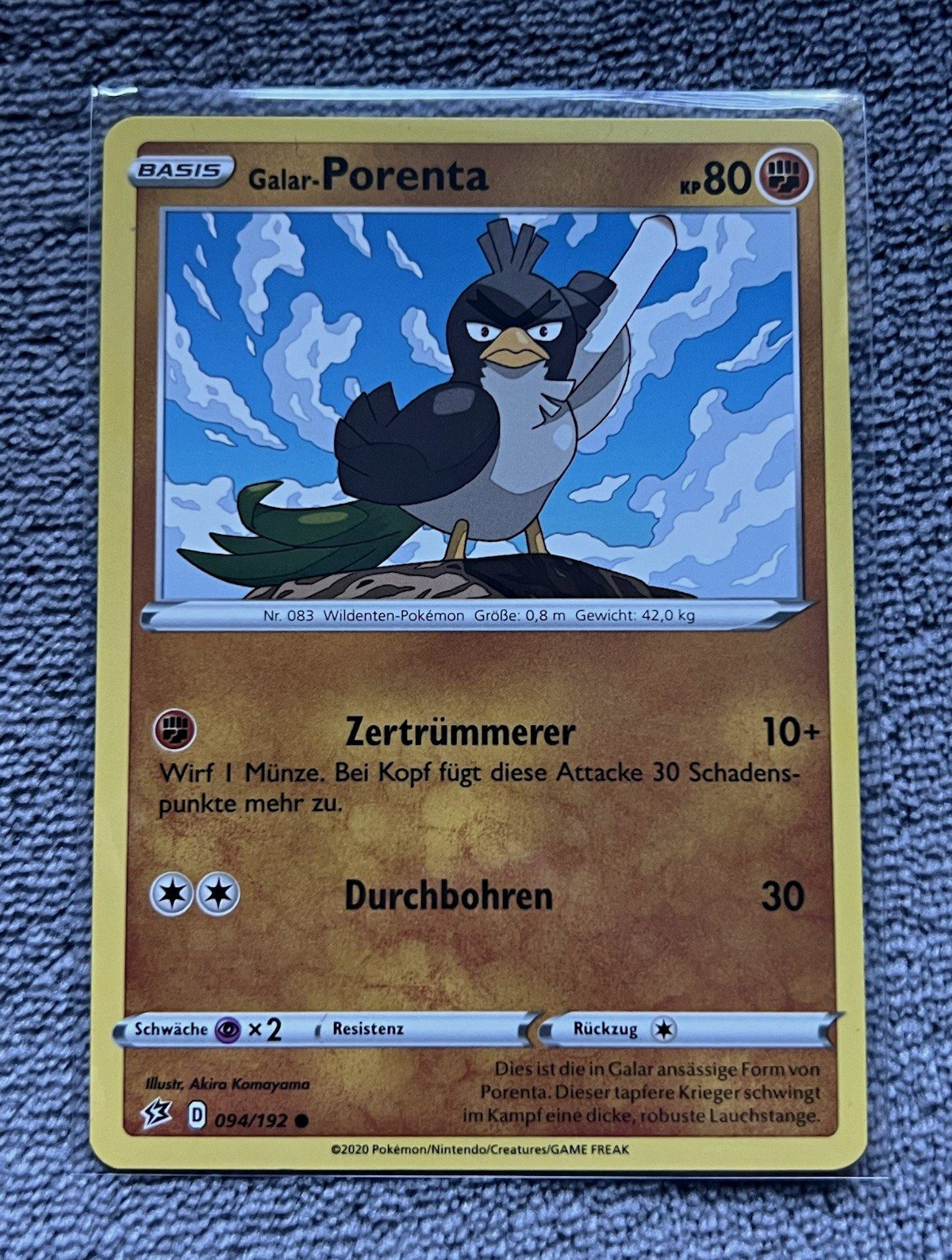The Pokemon Company Pokemon TCG Galar-Porenta 094/192 German Common CP 80 2020