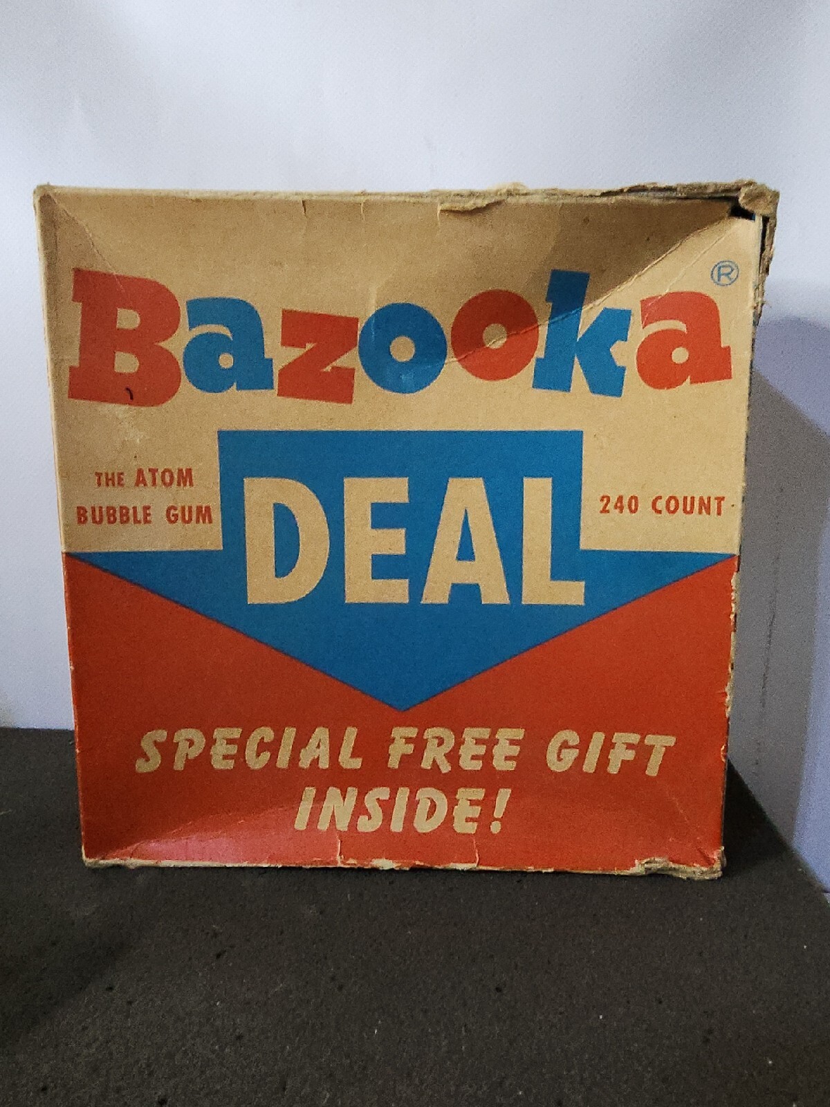 Vintage Topps Bazooka Bubble Gum 480 Piece Box 1950-60's Era? (Ee) Vintage Topps Bazooka Bubble Gum 480 Piece Box 1950-60's Era? (Ee)