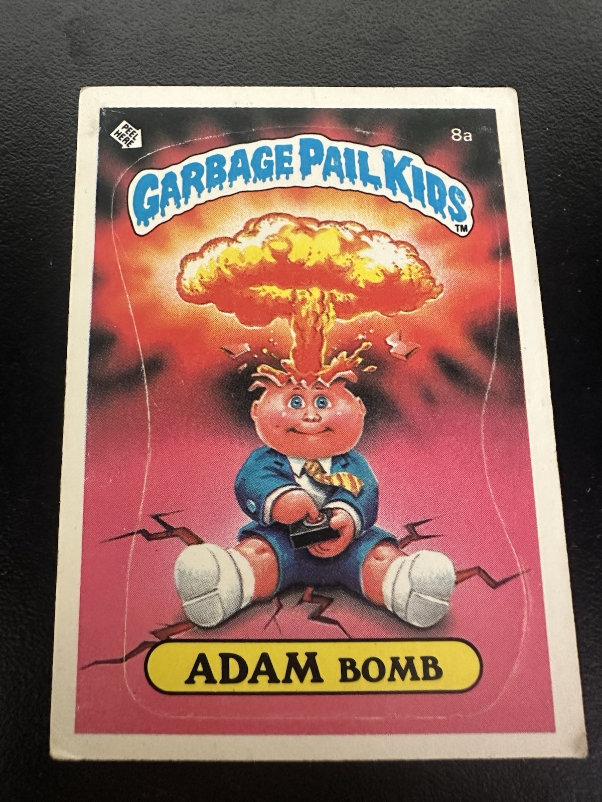 1985 Topps Garbage Pail Kids Sticker Card Series 1 #8A Adam Bomb